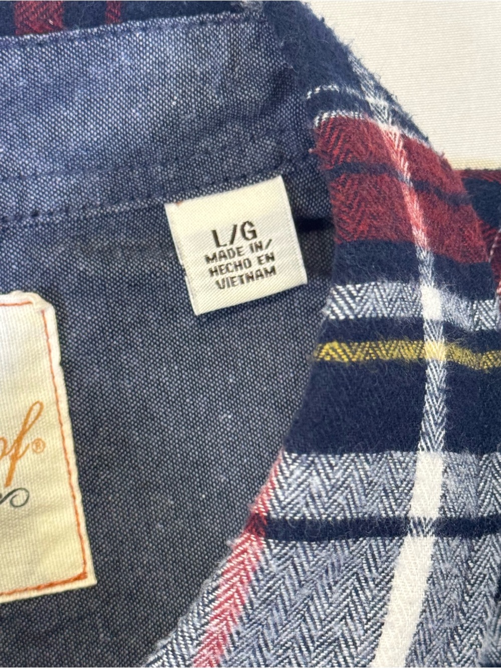 Weatherproof Red, Navy & White Plaid Button-Down Shirt - Picture 7 of 8
